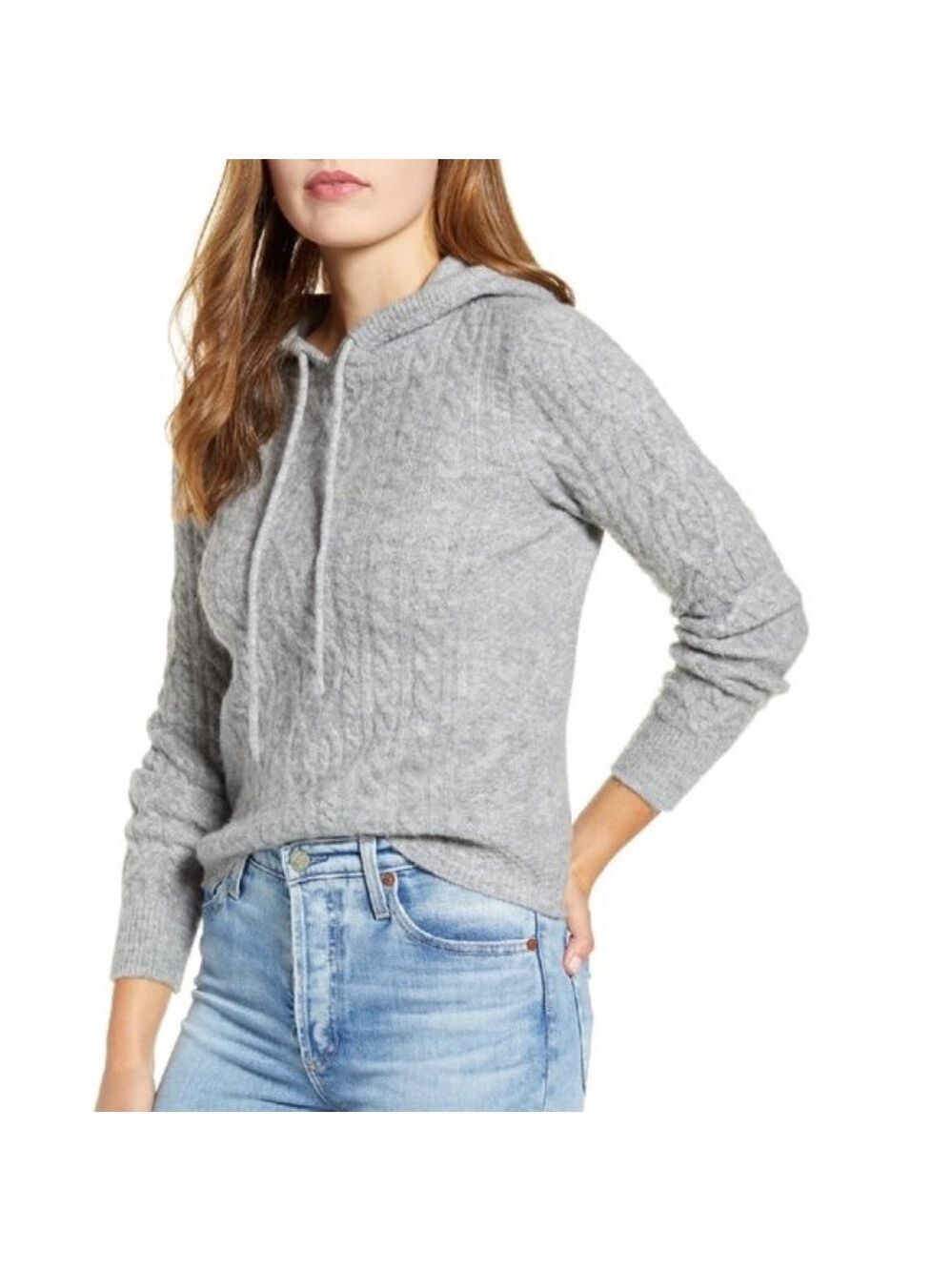 Court & Rowe Hooded Cable Sweater